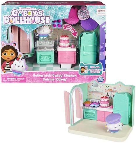 Gabby et la Maison Magique - Gabby Dollhouse - Pièce La Cuisine De Petit Chou - 1 Figurine + Accessoires - Dessin Animé Jouet Maison De Poupée - Jouet Enfant 3 Ans Et +