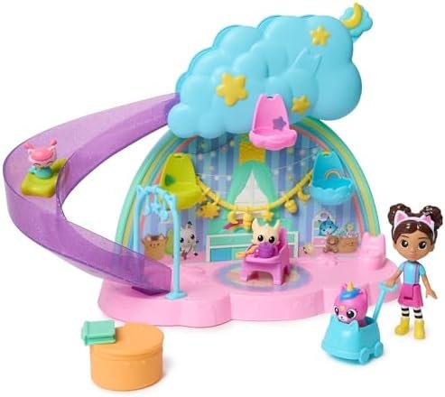 Gabby et la Maison Magique - Gabby Dollhouse - Nurserie Chatons - 17 Eléments Avec 4 Figurines - Dessin Animé Jouet Maison De Poupée - Jouet Enfant 3 Ans Et +