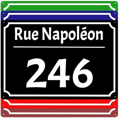 Numero de maison exterieur, grande plaque de porte en métal aluminium, plaque de rue avec numéro de maison, 15 x 20 cm/20 x 30 cm/30 x 40 cm, bleu noir