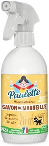 Paulette - Savon de Marseille - Dégraissant Ménager Surpuissant au Bicarbonate, Multi-Surfaces Ecocert - Fabriqué en France - 500 mL