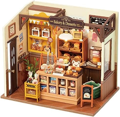 Rolife Maison de Poupées avec Meubles Miniature Maison en Bois Kits de modèles Jouets Cadeau de Noël pour Enfants et Femmes (Becka's Baking House)