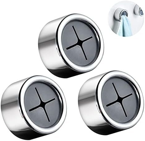 Accroche Torchon, 3 Pièces Porte Torchon, Accroche Torchons Adhesif, ABS Rond Porte Torchon Cuisine, Aucun Perçage Requis, pour Salle De Bain, Armoire Et Placard