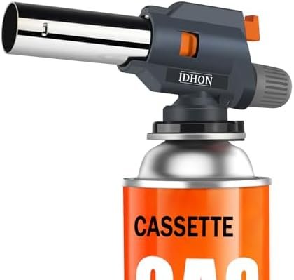 Chalumeau de Cuisine, Torches de Cuisine, Brûleur de Cuisine Réglable pour BBQ, Crème Brûlée, Pâtisseries, Desserts, Camping (Butane non Inclus)