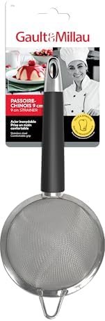 GAULT&MILLAU - Chinois Inox - Filtre fin pour sauces et bouillons - Durable et ergonomique - Lot de 1, Silver