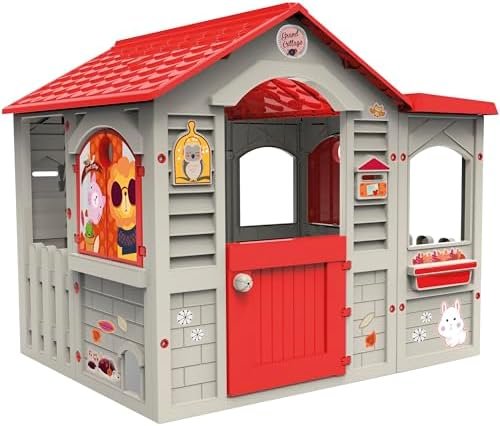 Grand Cottage Maison | Cabane de Jardin pour Enfants +24 Mois | Fabriqué en Plastique Robuste et Durable avec Montage Facile. Dimensions de la Maison : 122 x 103 x 104 cm (89627)