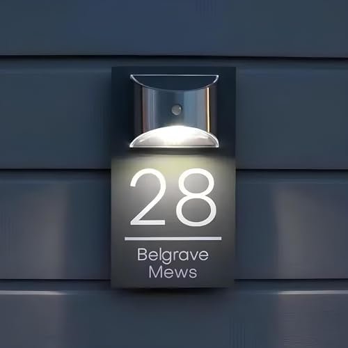 Numéros De Maison Modernes Personnalisables, Numéros De Maison Solaires Personnalisés Extérieurs, Numéros De Maison, Adresses, Noms De Rue - LED Moderne pour Les Maisons, Les Hôtels.