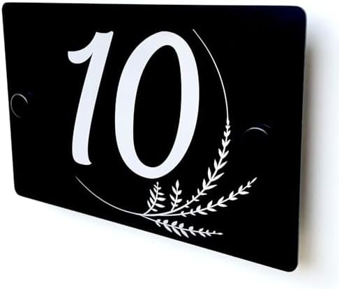 Plaque Numéro de Maison en Aluminium Noir, Personnalisable, Moderne et Design