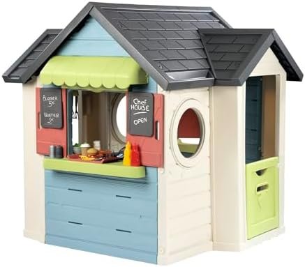 Smoby Life - Maison Chef House - Maison thème Cuisine et Marchande - Nombreuses Fonctions de Jeu - Matière Recyclée - A Partir de 2 Ans - Fabrication Française