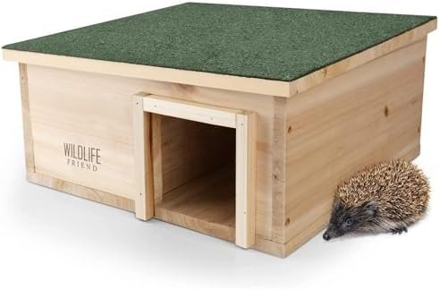 WILDLIFE FRIEND | Grande Maison pour Hérisson Résistante à l'hiver avec Fond en Bois | Mangeoire Résistante aux Intempéries pour Le Jardin | Quartier d'hiver - 40 x 40 x 19