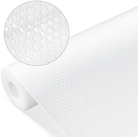 tekenewbse Tapis Fond de Tiroir, 30×400cm Transparent Tapis Tiroir Cuisine Antidérapant Protection, Tapis Plastique EVA Frigo Étanches Peut être Coupé Taill pour Placard, Étagère à Chaussures, Frigo